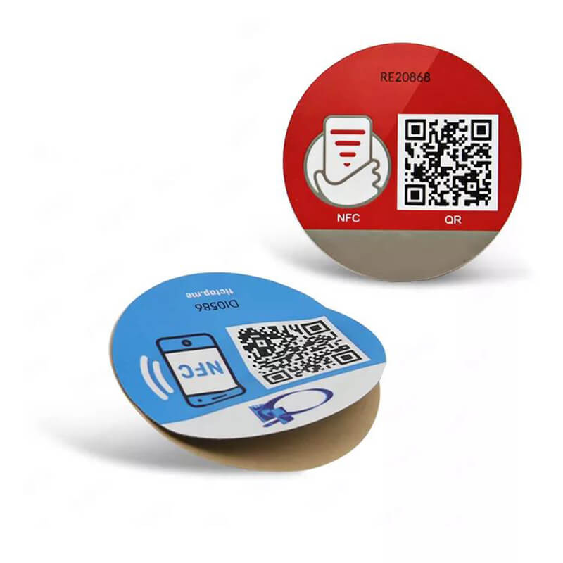 13.56MHz برنامج مقاوم للماء PVC QR Code Custom NFC Sticker Manufacturer
