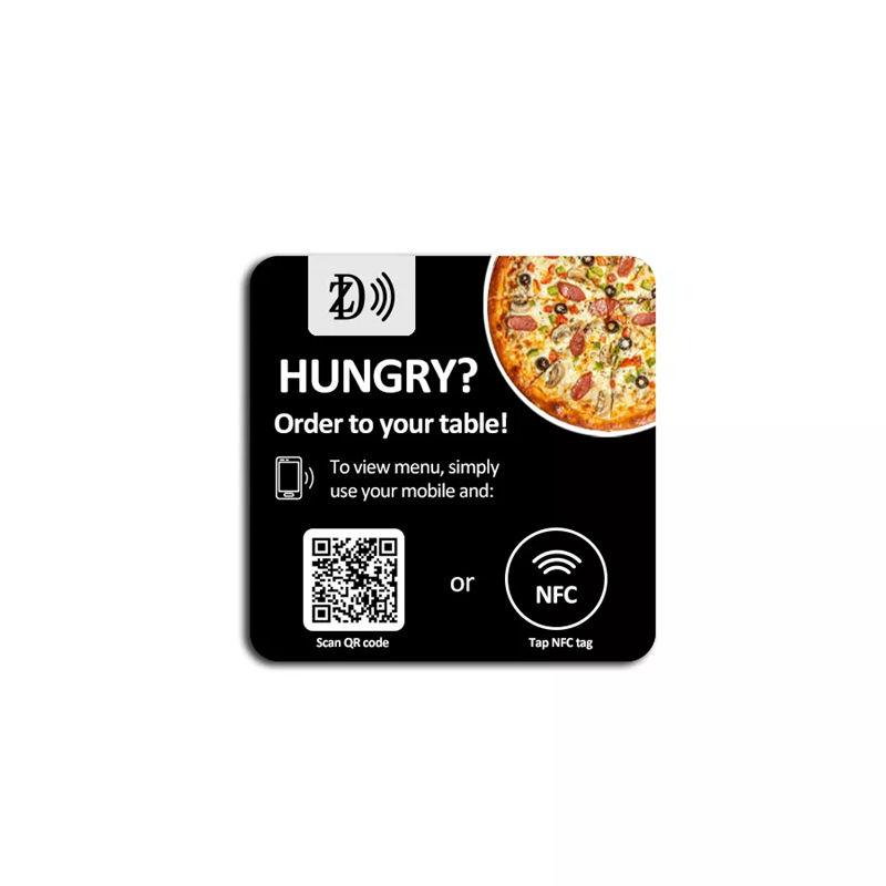 مخصص 13.56 ميجا هرتز رمز الاستجابة السريعة NFC مطعم الجدول قائمة ملصق العلامة الشركة المصنعة
