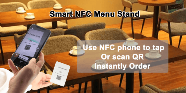 Acrylic NFC Menu Stand